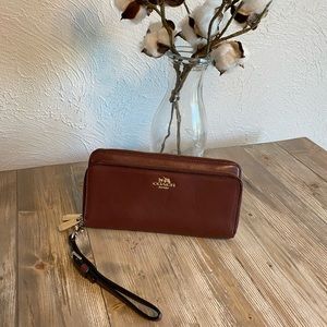 Coach Brown Wrist Wallet
